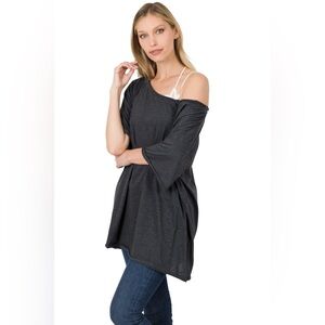 Charcoal Oversized T-Shirt Zenana